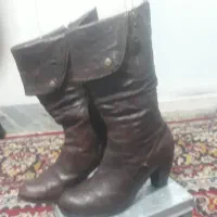یکجفت چکمه چرم اصل زنانه