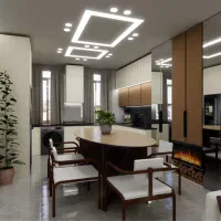طراحی سه‌بعدی 3D ویلا، کابینت و دکوراسیون داخلی