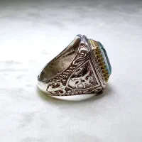 رکاب نقره مردانه با نگین توپاز تراش جواهری|جواهرات|اندیشه, اندیشه فاز ۵|دیوار