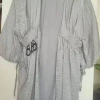 مانتو فری سایز زیر و رو پارچه شاین