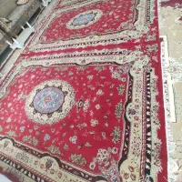 سه تخته فرش ۶ متری یکدست قرمز
