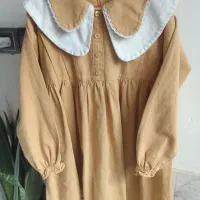 سارافون کتان ومخمل کبریتی