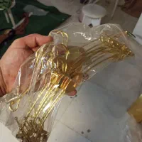 چوب لباسی دوگیره فلزی طلایی رگال چوبکار