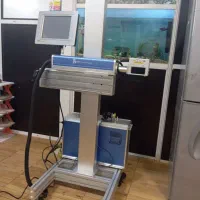 جوش حکاکی لیزری فایبر جت پرنتر خط تولید مدل fly