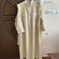 مانتو بلند شیری رنگ