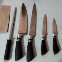 سرویس چاقوی آشپزخانه شیک و مدرن (استیل ضد زنگ)