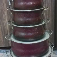 ست قابلمه روحی زرشکی تیره