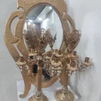 آینه شمعدان مسی