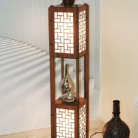 آباژور ایستاده، استند کنار سالنی چوبی|چراغ خواب و آباژور|تهران, شهرک ولیعصر جنوبی|دیوار