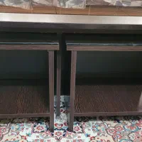 میز جلو مبلی شیشه ای با دو عسلی|مبلمان خانگی و میز عسلی|کاشان, مفتح|دیوار