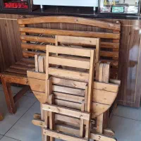 میز و صندلی تاشو چوبی|میز و صندلی غذاخوری|کازرون, |دیوار