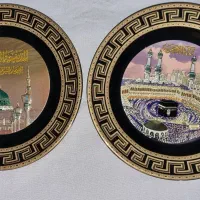 ۲بشقاب دکوری طلاکوب|تابلو، نقاشی، عکس|تهران, سید خندان (جلفا)|دیوار