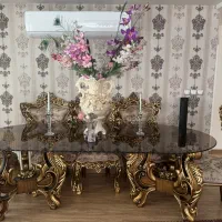 مبل سلطنتی با ناهار خوری ۸نفره در حد نو