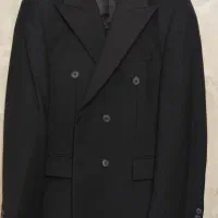 کت و شلوار دابل برست شش دکمه مشکی