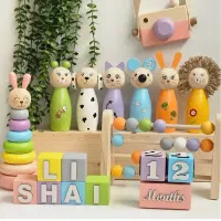 اکسسوری اتاق کودک اسباب بازی چوبی مکعب اسم|اسباببازی|مشهد, هدایت|دیوار