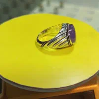 انگشتر نقره مردانه عقیق یمنی کبود