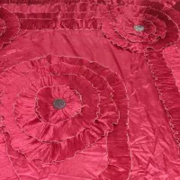 رو تختی ساتن قرمز|سرویس روتختی|مشهد, رسالت|دیوار