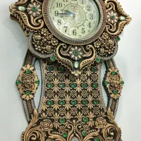 ساعت دیواری.سطل و جعبه دستمال کاغذی.لوستر ۴ شاخه