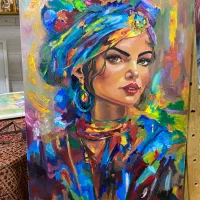 نقاشی دختر کولی