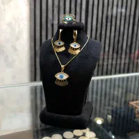نیم ست طلا/فقط ۱ درصد/وزن سنگ کسر شده