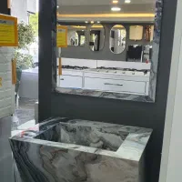 ساخت روشویی سرامیکی و کانتر صحفه کابینت|لوازم سرویس بهداشتی|سنندج, |دیوار