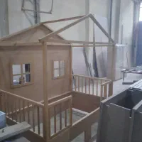 تخت کودک و نوجوان طرح کلبه