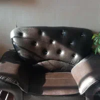 مبلمان مشکی چرم|مبلمان خانگی و میز عسلی|مشهد, نیروی هوایی|دیوار