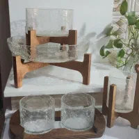 ظروف پذیرایی پایه چوبی