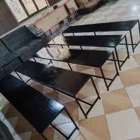 5تا گل میز آهنی 2متری میز پذیرایی میز غذا خوری