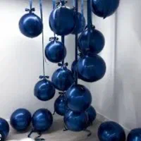 بادکنک اوربز سرمه ای با روبان سرمه ای