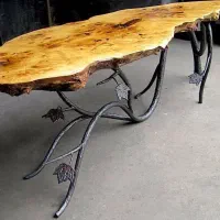 میز اسلب چوبی|میز و صندلی غذاخوری|محلات, |دیوار