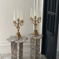 یک جفت شمعدان برنجی