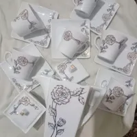 سرویس چینی ۱۸ نفره گل برجسته کامل|ظروف سرو و پذیرایی|مشهد, گرجی علیا|دیوار