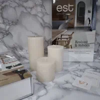 فروش شمع استوانه ای ست سه تایی بدون دود