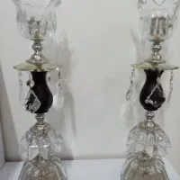 یک جفت شمعدان و یک جفت جا قرآنی زیبا|بوفه، ویترین، کنسول|گناباد, |دیوار