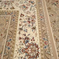 یک تخته فرش ۱۲ متری گل برجسته درجه یک زمرد مشهد
