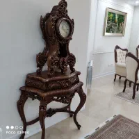 ساعت و کنسول چوب