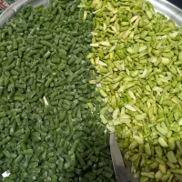 لوبیاسبزوباقالی پاک شده وشسته وبسته بندی شده شده