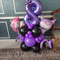 بادکنک کرومی و بوکت بنفش صورتی|صنایع دستی و سایر لوازم تزئینی|مشهد, سجاد شهر|دیوار