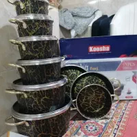 سرویس قابلمه کوشا آکبند ۱۵ پارچه گرانیتی