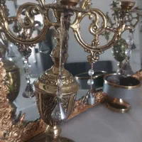 میز کنسول برنزی لوستر گلدان ساعت میز تی وی|لوستر و چراغ آویز|تهران, یافت آباد جنوبی|دیوار