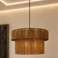 ساخت انواع لوستر و آباژور رافیا ومکرومه