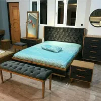 تخت خواب دونفره راحت وآرام (چوبکده|تخت و سرویس خواب|کرمان, |دیوار