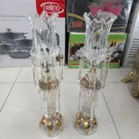 شمعدون تمام کریستال جفت بالاله وآویز|صنایع دستی و سایر لوازم تزئینی|تهران, شیوا|دیوار