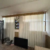 پرده دو تیکه پذیرایی با کتیبه