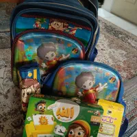 کیف مدرسه با لوازم