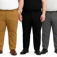 شلوار سایز بزرگ مردانه کتان کلاسیک