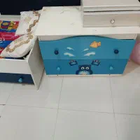 کمد بچه ،تخت،ویترین کشو مجزا،۴ تیکه