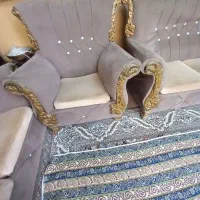 مبلمان ۷ نفره به همراه عسلی و جلو مبلی|مبلمان خانگی و میز عسلی|اسلام‌شهر, شهرک قائمیه|دیوار