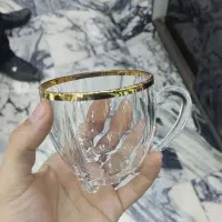 فنجان لب طلایی فنجون لب طلا فرانسه لیوان استکان|ظروف سرو و پذیرایی|قم, محمد آباد|دیوار